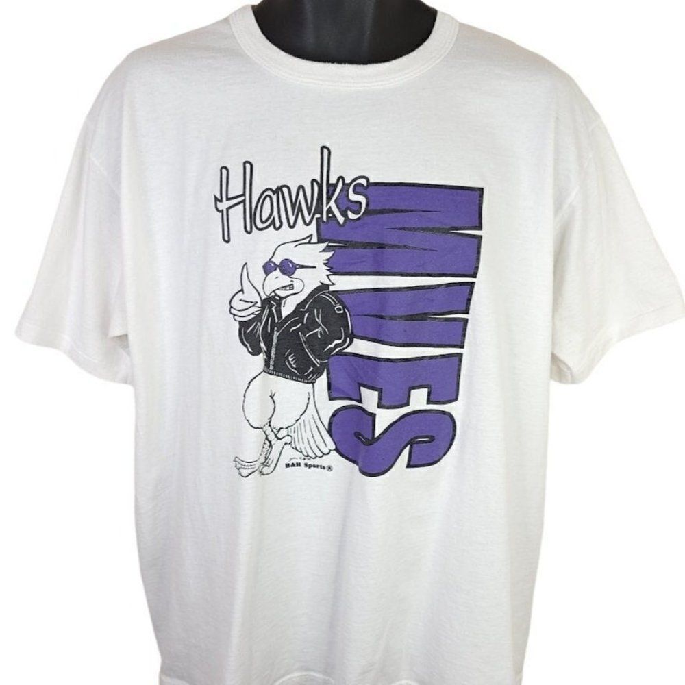 Mountain View Hawks T Shirt Vintage 90s Elementary School Made In USA Mens XL